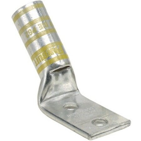 Panduit Copper Compression Lug, 2 Hole, #4 - #3 AWG STR, #2 AWG, LCC4-10AWH-L LCC4-10AWH-L